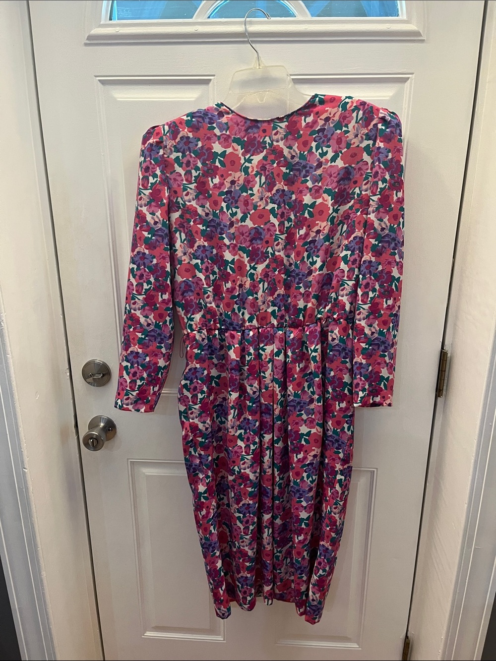 Vintage 1960’s Union Made Henry Lee Petites Belted Long Sleeve Floral Midi Dress